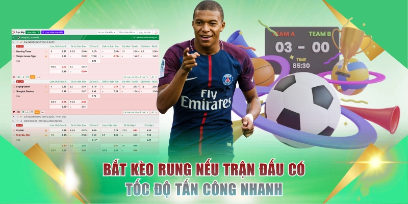 Kèo Rung | Theo Dõi Bóng Lăn Vào Tiền Ẵm Thưởng Khủng 2 Bắt kèo rung nếu trận đấu có tốc độ tấn công nhanh