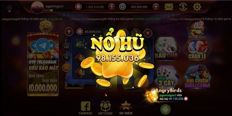 Game nổ hũ tặng tiền tạo trải nghiệm hấp dẫn người chơi hiện nay